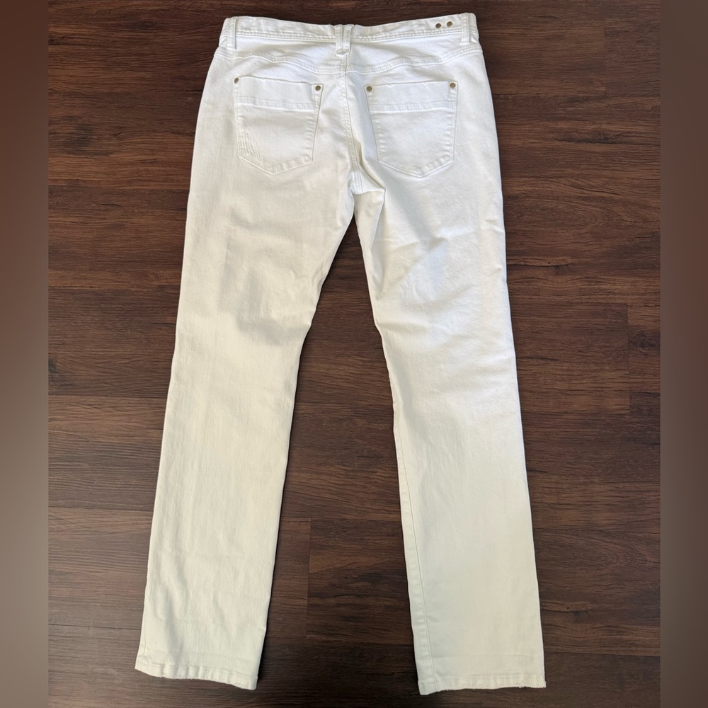 CAbi Jeans Women’s Straight Leg White Jeans Size 10‎